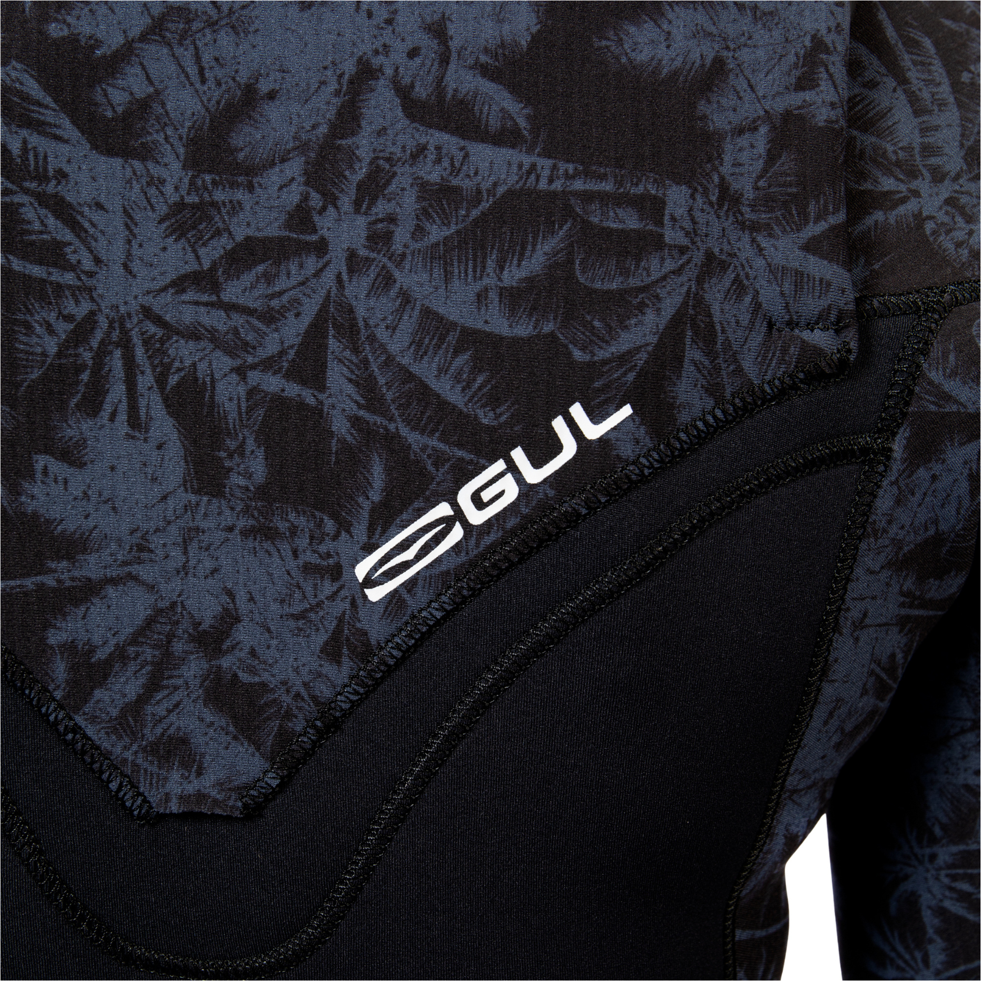 2025 Gul Womens Yulex Flexor 5/4mm Chest Zip Wetsuit FX1227-C5BKSP - Black / Splaterpalm